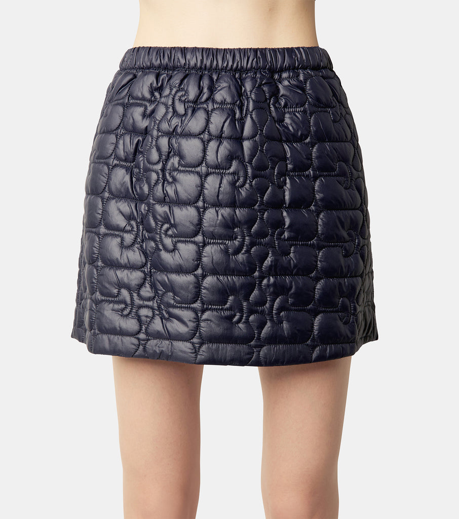 Shiny Quilt Mini Skirt