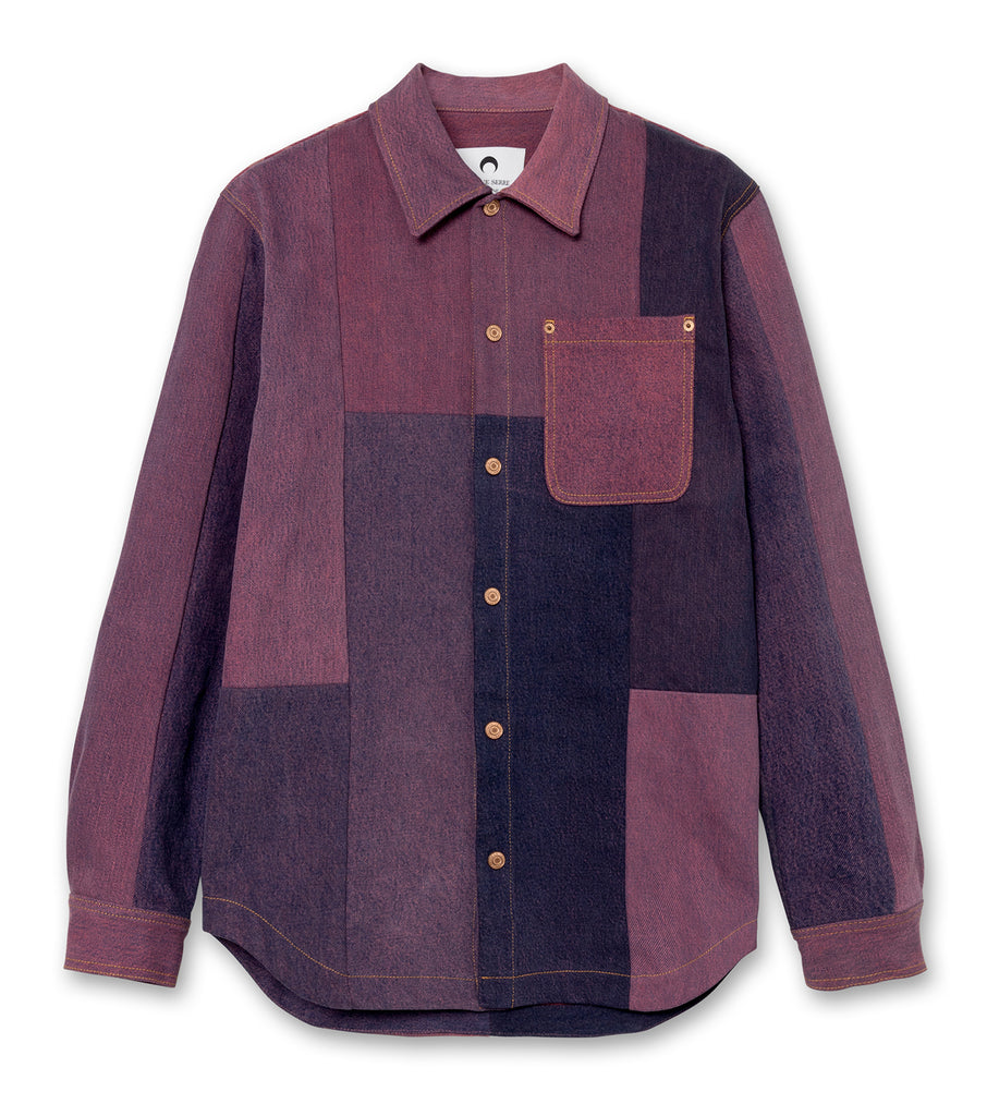 Unisex Pink-Tones Denim Overshirt