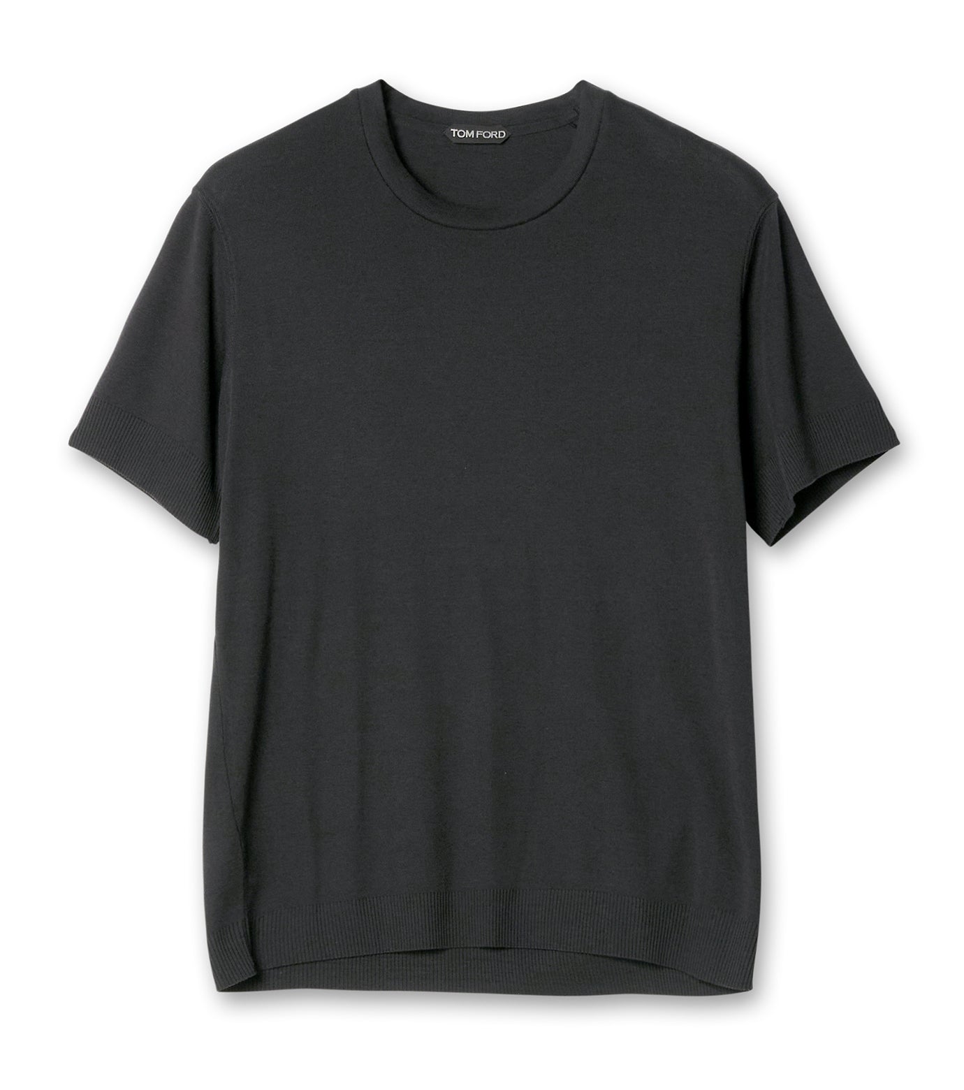 placed rib ss crew neck