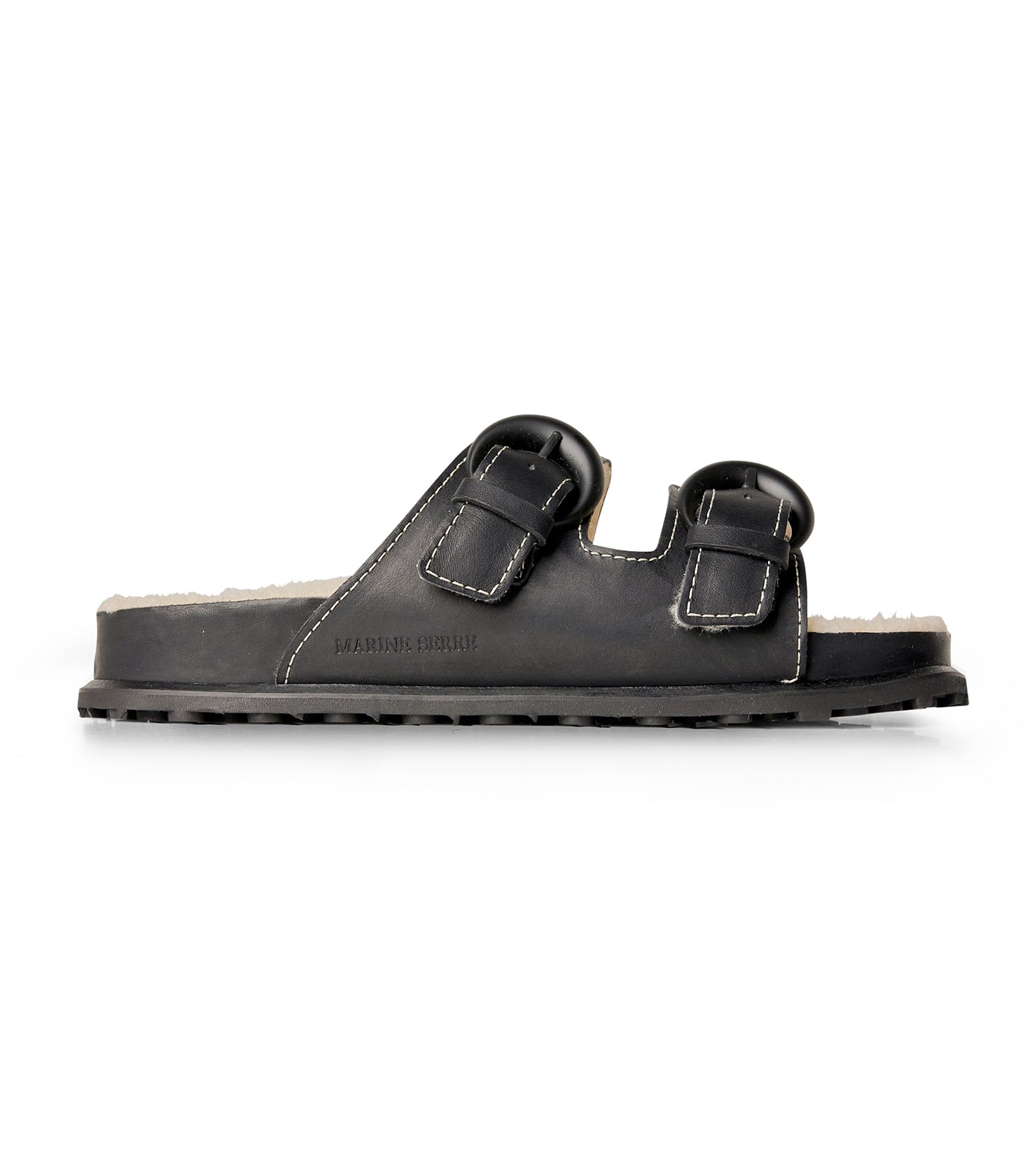 VEGETABLE TANNED LEATHER SLIDE SANDA