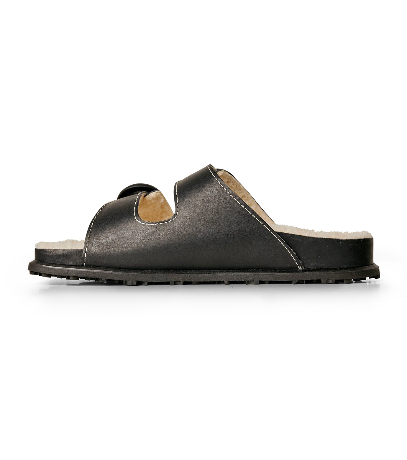 VEGETABLE TANNED LEATHER SLIDE SANDA