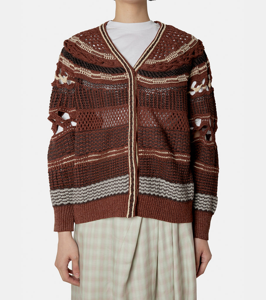 Bamboo Basket Pattern Cardigan