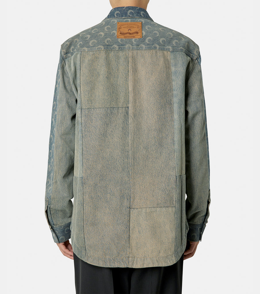 REGENERATED DENIM BUTTON DOWN SHIRT