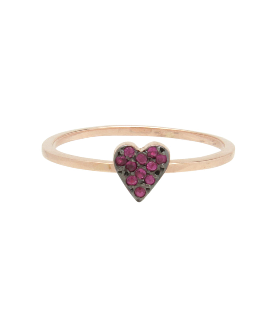 Love Ring Pink Gold-Ruby