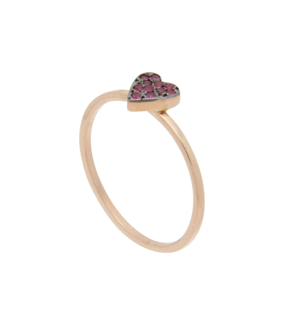 Love Ring Pink Gold-Ruby