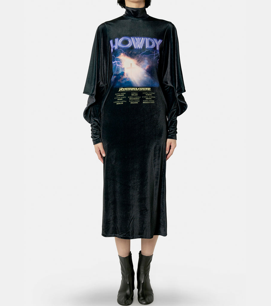 Band Tee Velour Dress
