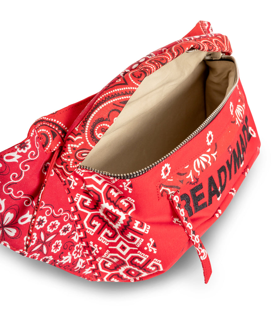 RED BANDANA BELT BAG WITH LOGO