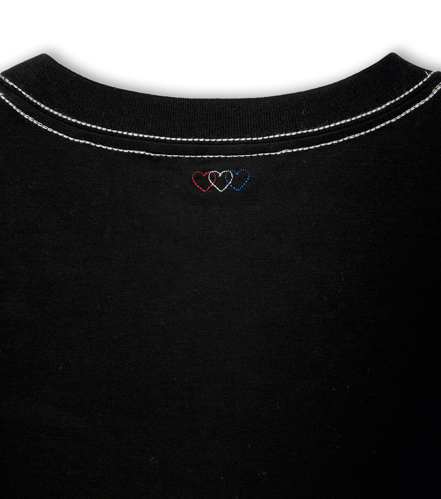 Triple heart embroidery T-Shirt