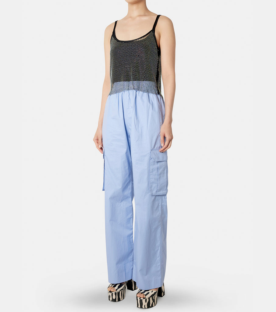 Taila Embellished Mesh Top