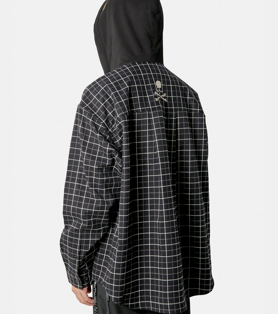 HOODED PLAID SHIRT