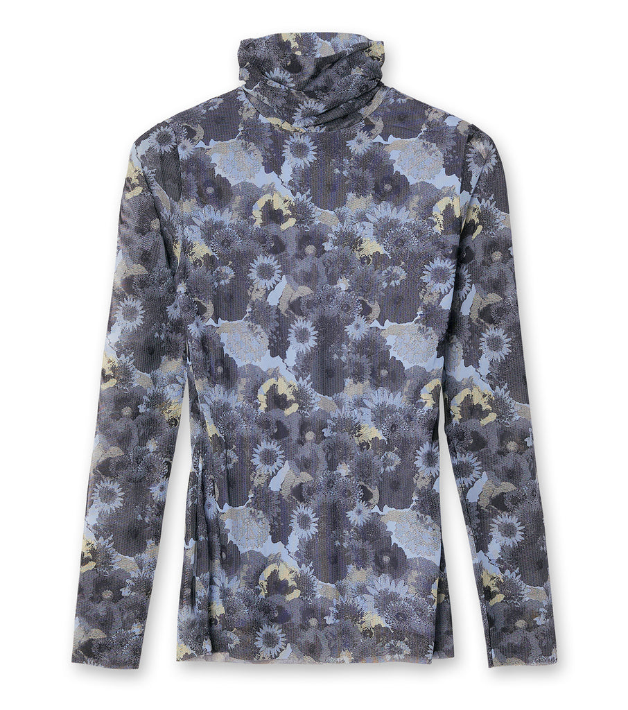 Printed Mesh LS Rollneck
