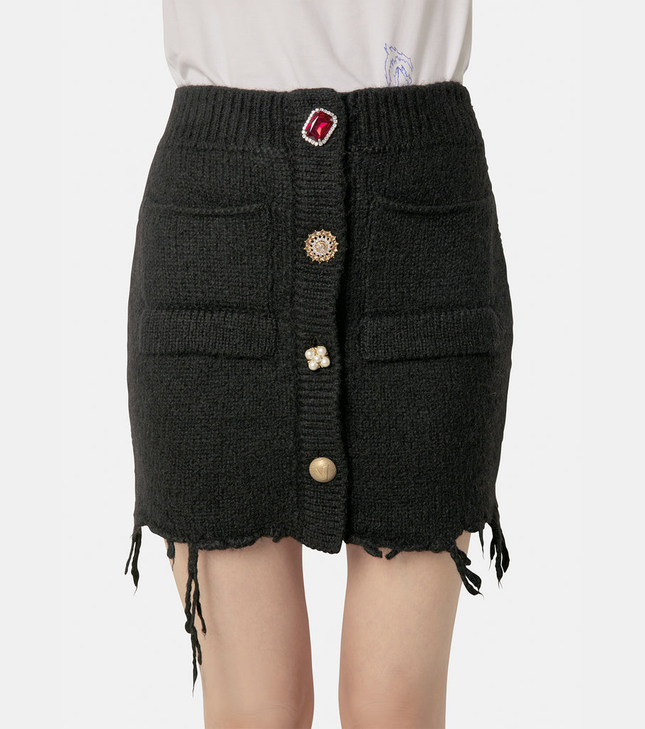 Fancy Button Skirt