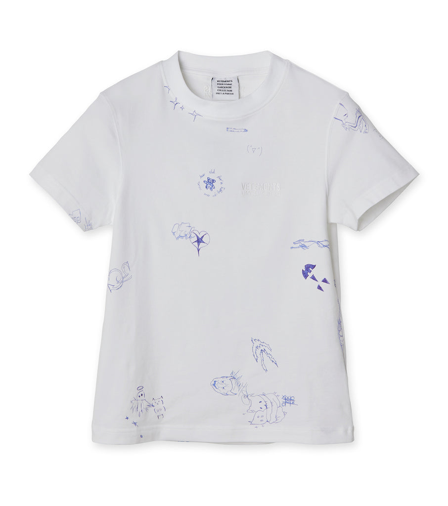 Scribbled Fited T-Shirt